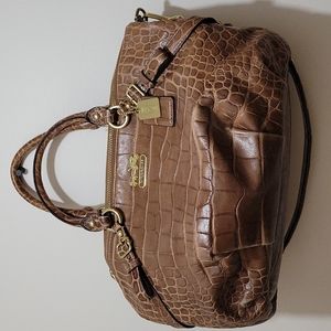 Coach Vintage Madison Embossed Croc Leather Bag